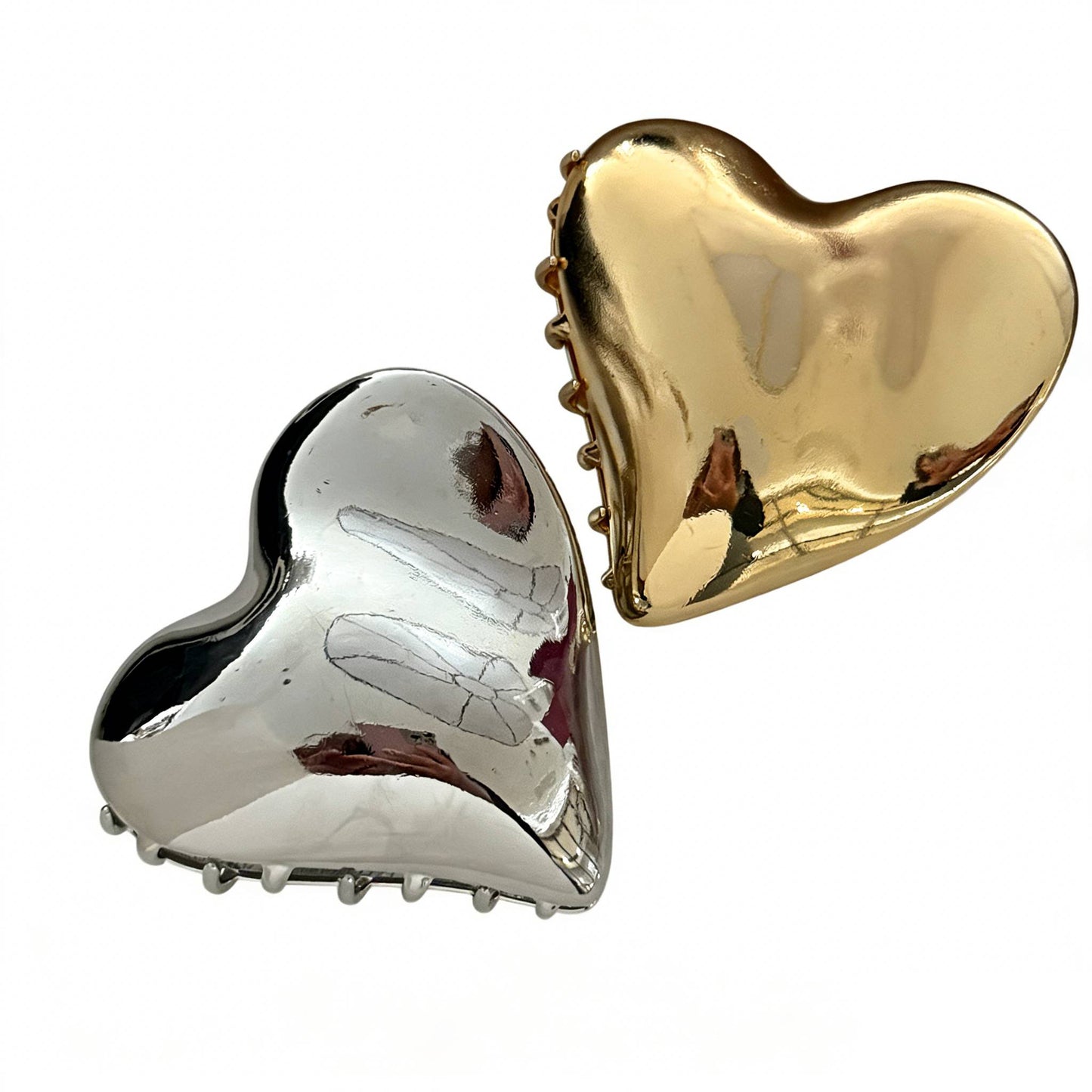 Fermaglio per capelli a forma di cuore con perle dolci