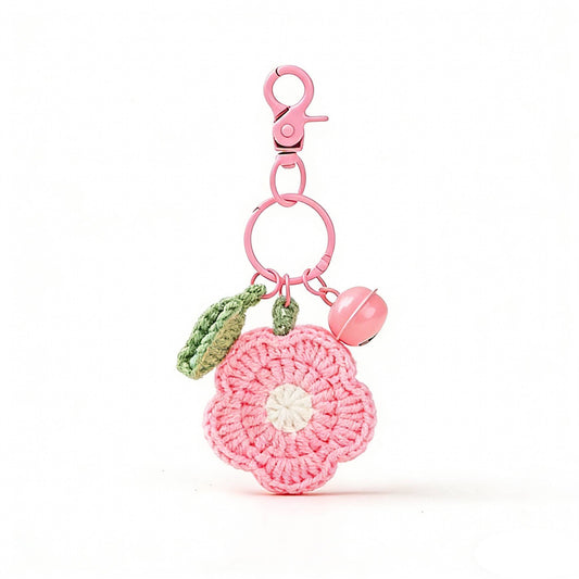 Crochet Flower Bell Keychain