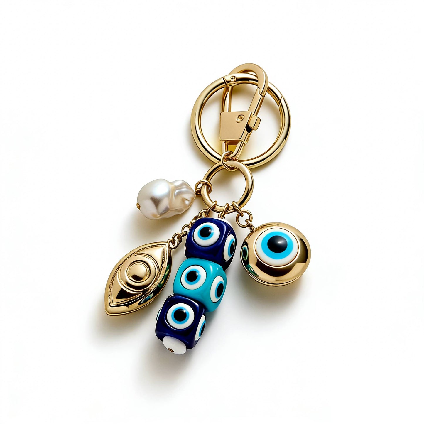 Evil Eye Hamsa Hand Keychain