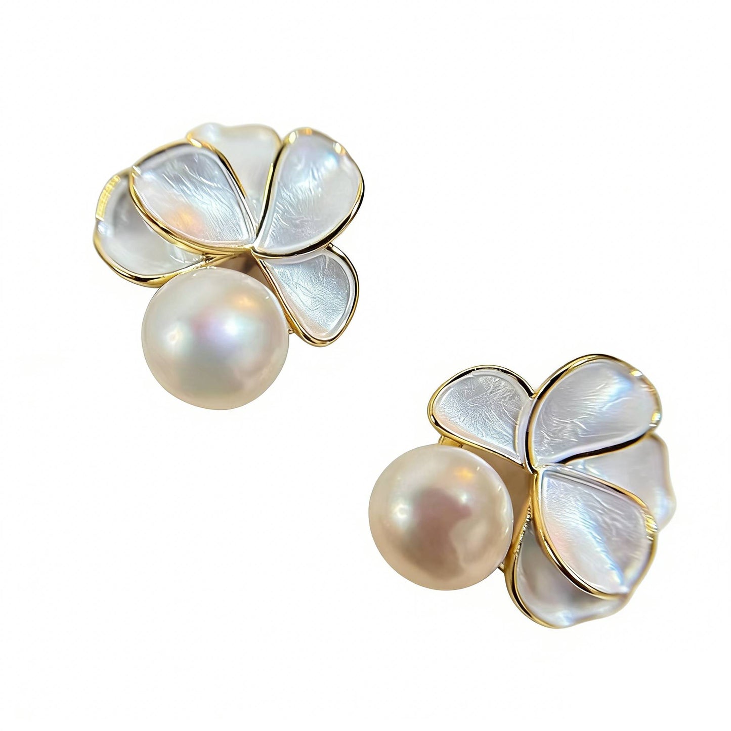 Pearl Flower Earrings