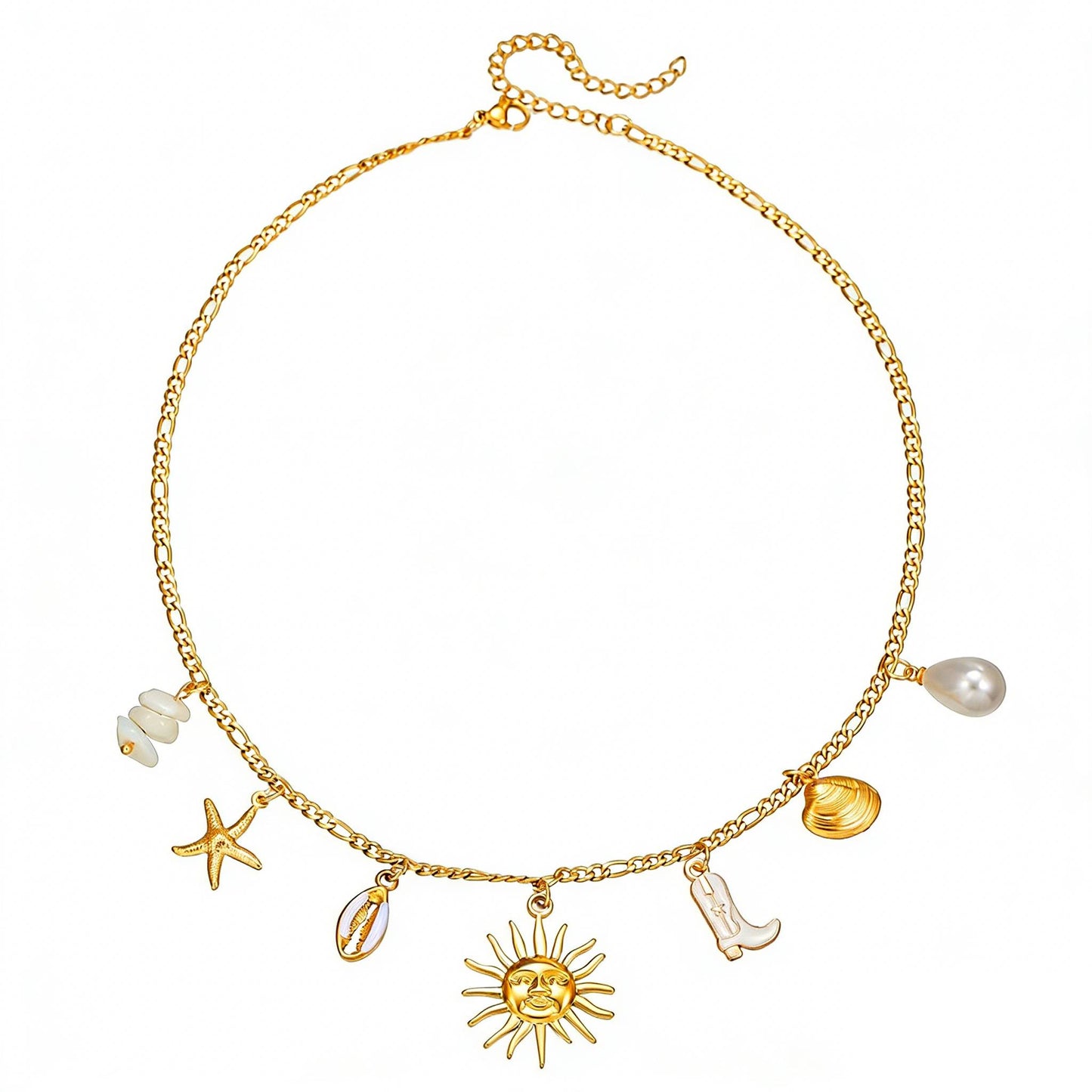 Cavigliera multi-ciondolo Boho Beach