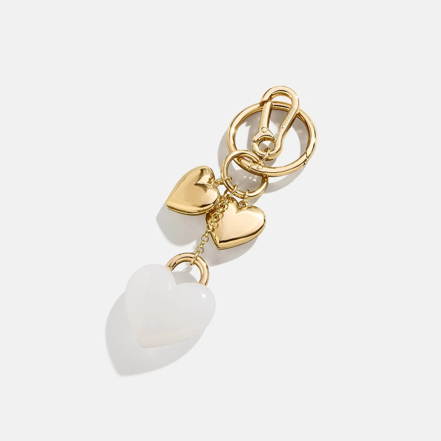 Portachiavi Cuore Oro e Bianco