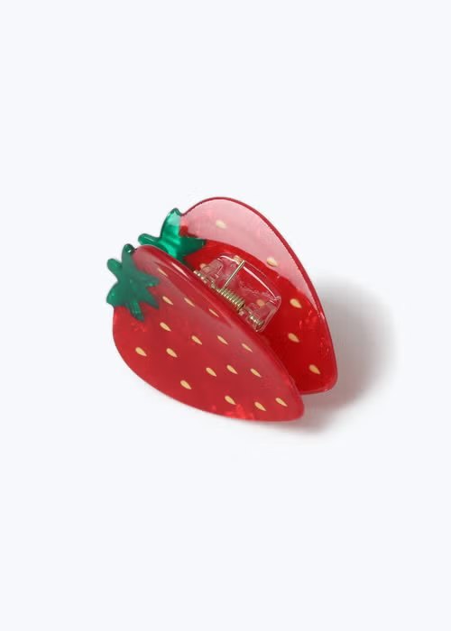 Fun Strawberry Shaped Resin Claw Clip